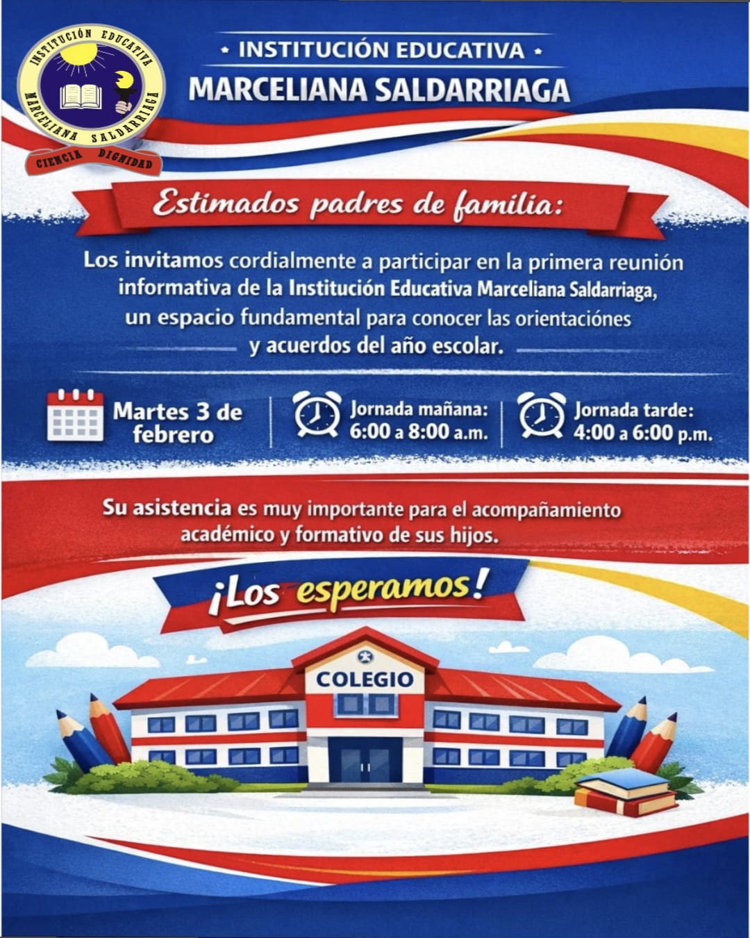 Invitación cordial padres de familia.